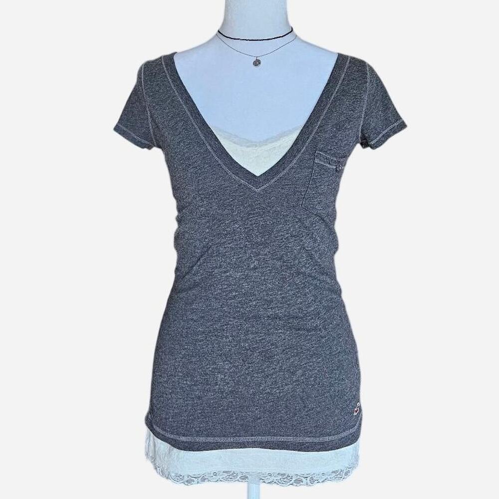 2000s VTG Gray T Shirt with Pocket